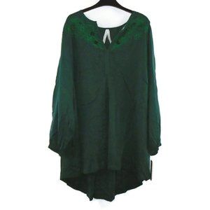 Melissa McCarthy Seven 7 Green Blouse NWT 2X
